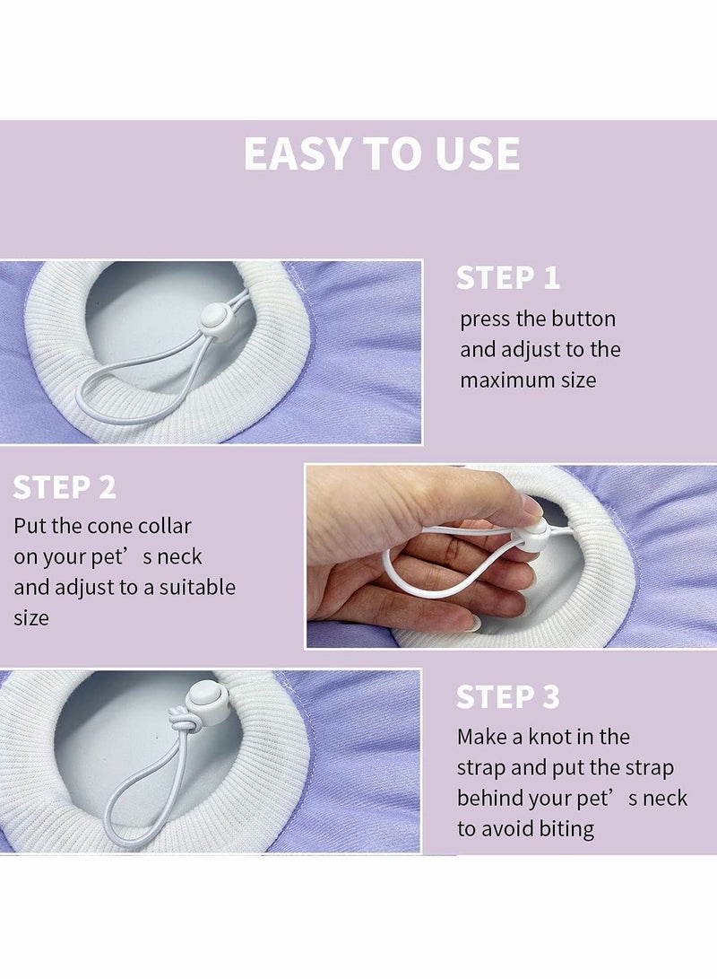 طوق قمة للقطط، طوق قمة مقاوم للماء وناعم للقطط، طوق حماية للشفاء من الجروح بعد العملية، أطواق إليزابيث للحيوانات الأليفة - س - Image 4